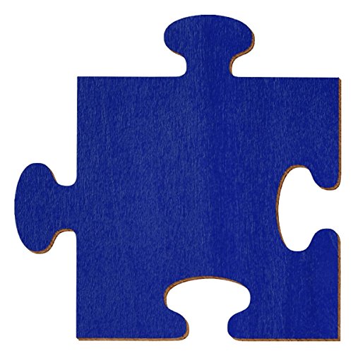 Dunkelblaues Holz Puzzle - Deko Zuschnitte 5-50cm, Höhe x Breite:35 x 35cm von Bütic GmbH