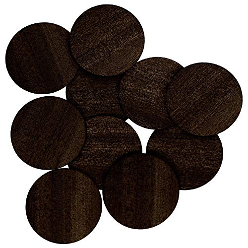 Echt Holz Furnier Kreise dunkelbraun - Holzscheiben - Ø 1-10cm Streudeko Basteln Deko, Pack mit:10 Stück, Größe:Kreise 10cm von Bütic GmbH