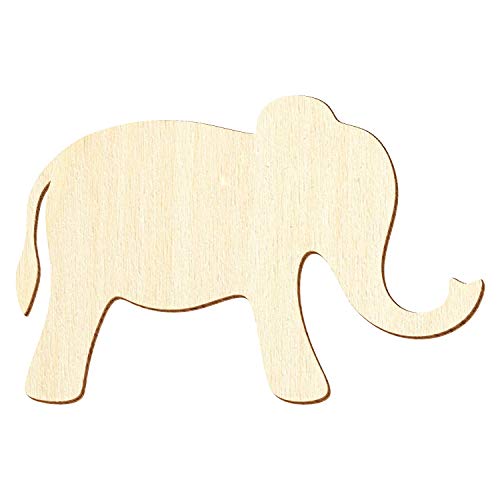 Einfacher Holz Elefant - Deko Zuschnitte Größenauswahl, Größe:13cm, Pack mit:25 Stück von Bütic GmbH