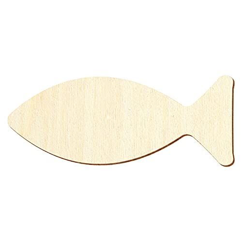 Einfacher Holz Fisch - Deko Basteln 3-50cm, Pack mit:1 Stück, Breite:13cm breit von Bütic GmbH
