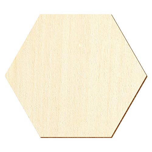 Holz Hexagon Sechseck - Deko Basteln 3-50cm, Größe:25cm, Pack mit:10 Stück von Bütic GmbH