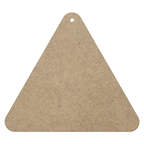 MDF Holz Dreieck mit gerundeten Ecken und 1 Loch - Deko Basteln 5-50cm, Pack mit:25 Stück, Breite:19cm breit von Bütic GmbH