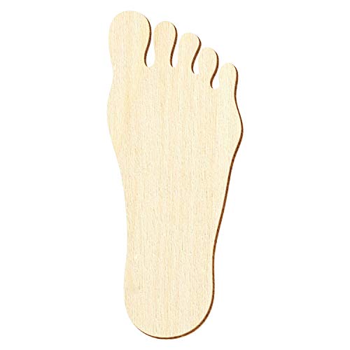 Menschlicher Holz Fuß - Deko Basteln 3-50cm, Größe:8cm, Pack mit:100 Stück von Bütic GmbH
