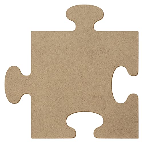 Quadratisches MDF Holz Puzzleteil - Deko Basteln 5-50cm, Pack mit:10 Stück, Breite:9cm breit von Bütic GmbH