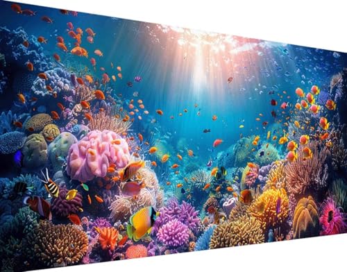 5D Diamond Painting Koralle Diamond Art Ozean Diamant Painting Bilder, Diamond Painting Erwachsene Groß XXL 70x140cm Quadrat Diamond Painting Set für Wohnzimmer Schlafzimmer Wanddeko Geschenk r-5 5D Diamond Painting Koralle Diamond Art Ozean Diamant Painting Bilder, Diamond Painting Erwachsene Groß XXL 70x140cm Quadrat Diamond Painting Set für Wohnzimmer Schlafzimmer Wanddeko Geschenk r-5 von Bugufen