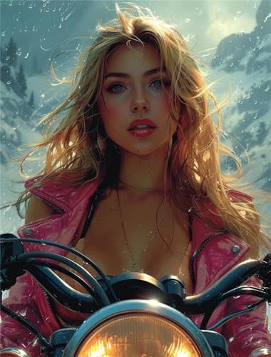 5D Diamond Painting Sexy Mädchen Diamant Painting Bilder Erwachsene, Motorradmädchen Diamond Painting Kinder, Diamond Art Painting Komplettset, Wohnzimmer Deko Schlafzimmer, für frauen, 30x40cm 5D Diamond Painting Sexy Mädchen Diamant Painting Bilder Erwachsene, Motorradmädchen Diamond Painting Kinder, Diamond Art Painting Komplettset, Wohnzimmer Deko Schlafzimmer, für frauen, 30x40cm von Bugufen