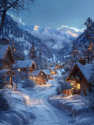 5D Diamond Painting Winter Diamond Art Schnee Diamant Painting Bilder, Diamond Painting Erwachsene Klein 30x40cm Quadrat Strass Diamond Painting Set für Wohnzimmer Schlafzimmer Wanddeko Geschenk m-RQ 5D Diamond Painting Winter Diamond Art Schnee Diamant Painting Bilder, Diamond Painting Erwachsene Klein 30x40cm Quadrat Strass Diamond Painting Set für Wohnzimmer Schlafzimmer Wanddeko Geschenk m-RQ von Bugufen