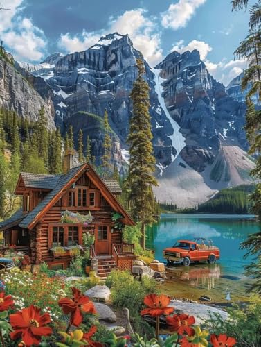 Berg Diamond Painting Bilder, 5D Diamond Painting Landschaft Daiments Painting Erwachsene Groß XXL 30X40CM Runden Diamond Art Painting Kinder Stickerei Kreuzstich Set, Wand Zimmer Deko Aesthetic V-4S Berg Diamond Painting Bilder, 5D Diamond Painting Landschaft Daiments Painting Erwachsene Groß XXL 30X40CM Runden Diamond Art Painting Kinder Stickerei Kreuzstich Set, Wand Zimmer Deko Aesthetic V-4S von Bugufen