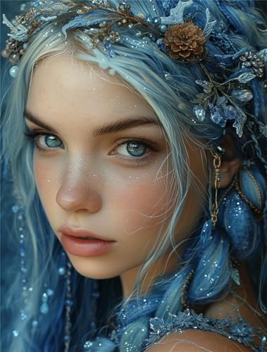 Diamond Painting Mädchen, DIY 5D Elfenmädchen Diamond Painting Erwachsene, Full Round Diamant Painting Bilder mit Zubehör Set, Kristall Art Kreuzstich Stickerei Malerei für Home Wand Deko 40x55cm Diamond Painting Mädchen, DIY 5D Elfenmädchen Diamond Painting Erwachsene, Full Round Diamant Painting Bilder mit Zubehör Set, Kristall Art Kreuzstich Stickerei Malerei für Home Wand Deko 40x55cm von Bugufen