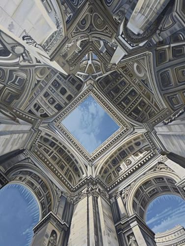 Malen Nach Zahlen Arc De Triomphe Malen Nach Zahlen Erwachsene ohne Rahmen Landschaft Paint by Numbers Kreativ Set Mit 3 Pinseln und Acrylfarbe Leinwand Kit Home Haus Deko Geschenke (40X50cm) l-16Z von Bugufen