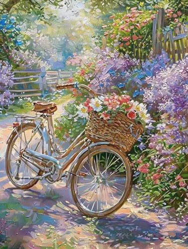 Malen Nach Zahlen Blume Paint by Numbers Auto Malen Nach Zahlen Kinder ab 7 8 9 10 jahre mädchen Handgemalt Ölgemälde Kreativ Set Mit 3 Pinseln und Acrylfarbe Leinwand Kit 60X80cm (ohne Rahmen) s-33 von Bugufen