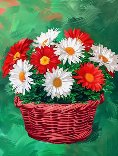 Malen Nach Zahlen Blume Paint by Numbers Chrysantheme Malen Nach Zahlen Kinder ab 7 8 9 10 jahre mädchen Handgemalt Ölgemälde Kreativ Set Mit 3 - Pinseln und Acrylfarbe 70 X 95 cm (ohne Rahmen) a-21I von Bugufen