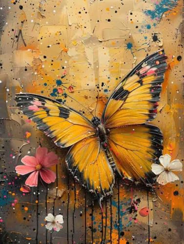 Malen Nach Zahlen Blume Paint by Numbers Überprüfung Malen Nach Zahlen Kinder ab 7 8 9 10 jahre mädchen Handgemalt Ölgemälde Kreativ Set Mit 3 - Pinseln und Acrylfarbe 40 X 50 cm (ohne Rahmen) e-59 von Bugufen