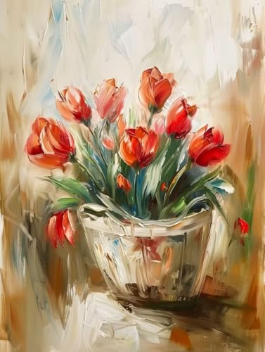 Malen Nach Zahlen Sonnenblume Paint by Numbers Blume Malen Nach Zahlen Kinder ab 7 8 9 10 jahre mädchen Handgemalt Ölgemälde Kreativ Set Mit 3 - Pinseln und Acrylfarbe 60 X 80 cm (ohne Rahmen) e-3E von Bugufen