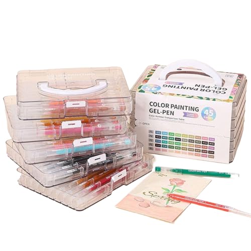 Buhygn 45/72/99 Farben Gel -Stift -Set, Tintenstift Mit Großer Kapazität, Farbmarkierungen, Schnelle Tintenabsorption, Einfach Zu Speichern, 1Set, Für Kritzeleien Und Kreative Arbeiten Buhygn 45/72/99 Farben Gel -Stift -Set, Tintenstift Mit Großer Kapazität, Farbmarkierungen, Schnelle Tintenabsorption, Einfach Zu Speichern, 1Set, Für Kritzeleien Und Kreative Arbeiten von Buhygn