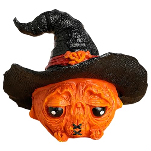 Buhygn Halloween-Kürbis für den Schreibtisch | Kunstharz Kürbis Statue Tisch Deko Mitte,Exquisites Festliches Lustiges Deko Accessoire Für Büro Wohnzimmer Fensterbank Schlafzimmer Party von Buhygn