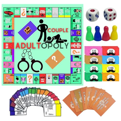 Buhygn Paare Brettspiele, Gesprächsstarterkarten, Heiratsspielkarten, Mit Tieferer Verbindung, Kompakt Und Leicht Zu Tragen, 50 X 50 cm, Für Date Night, Ehemänner, Frauen, Freunde, Freundinnen von Buhygn