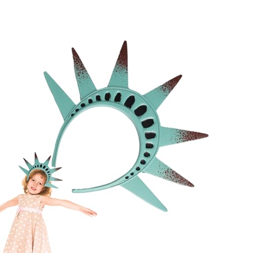 Buhygn Statue der Li-Berty-Krone und Fackel, Statue von Li-berty-Kostüm-Zubehör, Unabhängigkeitstag-Outfit, stabiles transportfertiges Outfit, praktische und langlebige Outfits, 30 cm, für von Buhygn