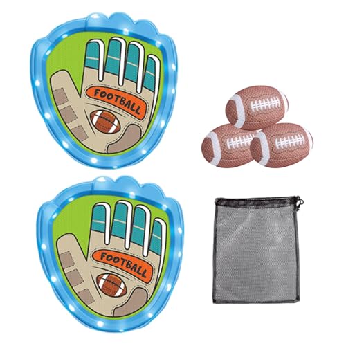 Catch-and-Throw Game Set, Bean Bag Toss and Catch Set, Throwing Game with Stickable Balls, Easy to Plays, Safe and Sturdy, 23x21cm, 2 Gloves / 3 Balls for Kids von Buhygn