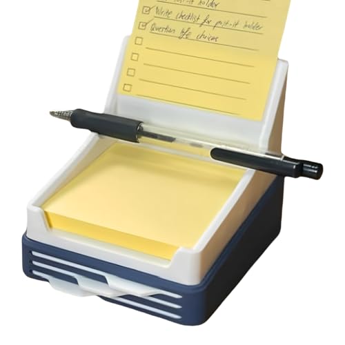 Haftnotizhalter, Schreibtisch-Notiz-Organizer, Klassenzimmer-Haftbox, mit kompakter Desktop-Passform, tragbare Aufbewahrungsbox, 10 x 11 x 9 cm, für Schule, Studenten, Klassenzimmer, Büros von Buhygn