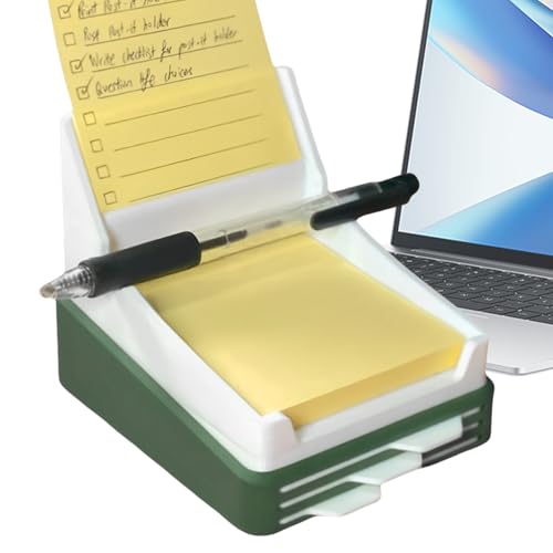 Haftnotizhalter, Schreibtisch-Notiz-Organizer, Klassenzimmer-Haftbox, mit kompakter Desktop-Passform, tragbare Aufbewahrungsbox, 10 x 11 x 9 cm, für Schule, Studenten, Klassenzimmer, Büros von Buhygn
