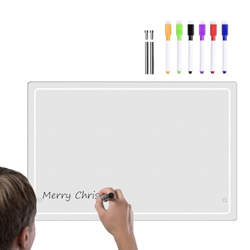 Trocken abwischbare Acryltafel, abwischbarer Acryl-Notizblock, Tisch-Whiteboard, Mehrzweck-Schreibtisch-Nachrichtenblock, steigert die Arbeitseffizienz, stabile Struktur, 30 cm, für Zuhause, Arbeit von Buhygn
