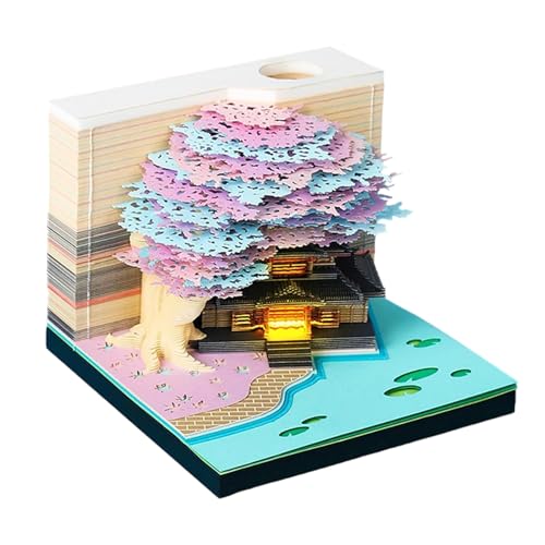 Zeitstückkalender, Tragbares & S -Mooth Paper, 8,5x6,8 Cm, 3D -Memo -Pad -Papiere Schnitzkunst, Papierhandwerkskalender, Kreatives 3D -Design, Für Zuhause, Arbeit, Lernen, Urlaub, Weihnachten, Hauswar von Buhygn