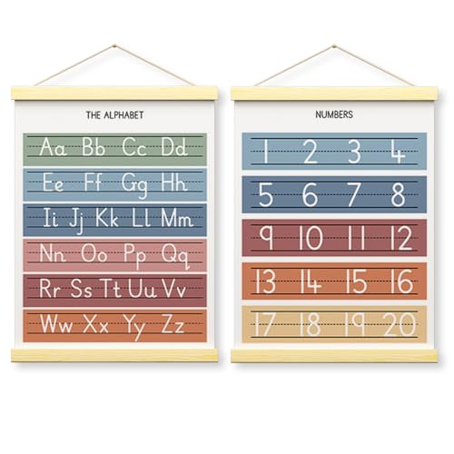 Buildinest Zahlen-Abc-Wandtafel für Kleinkinder, Lernposter, Kinderzimmer-Wanddekoration, Spielzimmer-Wanddekoration und Alphabet-Banner, Vorschule und Heimschule, Holz-Alphabet-Poster für Kleinkinder Buildinest Zahlen-Abc-Wandtafel für Kleinkinder, Lernposter, Kinderzimmer-Wanddekoration, Spielzimmer-Wanddekoration und Alphabet-Banner, Vorschule und Heimschule, Holz-Alphabet-Poster für Kleinkinder von Buildinest