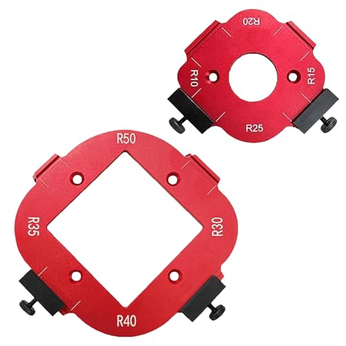 2 Pcs Schablonen für runde Eckenradien, Schablonen für die Holzbearbeitung Frästisch-Eckradius-Vorrichtung Holzbrett Bogenschneiden Hilfswerkzeug R10/R15/R20/R25/R30/R35/R40/R50 Schablonen 2 Pcs Schablonen für runde Eckenradien, Schablonen für die Holzbearbeitung Frästisch-Eckradius-Vorrichtung Holzbrett Bogenschneiden Hilfswerkzeug R10/R15/R20/R25/R30/R35/R40/R50 Schablonen von Builrand