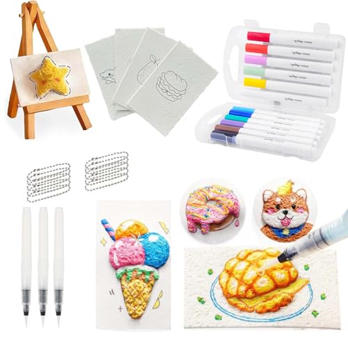 Bukbas Magic Puffy Paint, 3D Schaum Textur-Malset für Kinder, Magic Texture Painting DIY Kreativset Set mit 12 Farben Marker, DIY Textur-Malset für kreatives Zeichnen Bukbas Magic Puffy Paint, 3D Schaum Textur-Malset für Kinder, Magic Texture Painting DIY Kreativset Set mit 12 Farben Marker, DIY Textur-Malset für kreatives Zeichnen von Bukbas