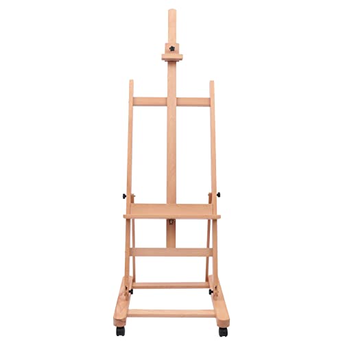 Studio H-Frame Staffelei, Buche Holz Einstellbar beweglichen Kippen Staffelei Boden Malerei Stand, für Kunstausstellungen, Ateliers, Klassenzimmern Studio H-Frame Staffelei, Buche Holz Einstellbar beweglichen Kippen Staffelei Boden Malerei Stand, für Kunstausstellungen, Ateliers, Klassenzimmern von Bukeey
