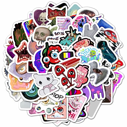 BulbaCraft Weirdcore Aufkleber, seltsame Aufkleber für Erwachsene, seltsame Geschenke, psychedelische Aufkleber, Trippy-Aufkleber, Weirdcore-Zubehör, Geschenke für Frauen und Männer, 100 Stück von BulbaCraft