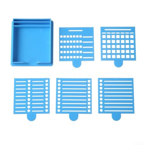 Bulevisiter Haftnotizhalter für Büroaufgaben mit Vorlagen-Organizer-Set, Schreibtisch-Notizblock-Spender, ABS-Konstruktion (blau) von Bulevisiter