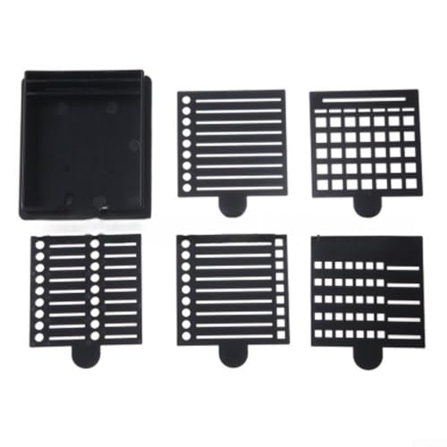 Bulevisiter Haftnotizhalter für Büroaufgaben mit Vorlagen-Organizer-Set, Schreibtisch-Notizblock-Spender, ABS-Konstruktion (schwarz) von Bulevisiter