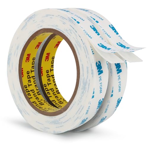 3M Doppelseitiges Klebeband 1600T Extra Stark PE Schaum Klebebänder 19mm × 5m 2 Rollen 1.1mm Dick Stoffband Strapazierfähig Wasserfest für Innen Außenbereich DIY Befestigung von Gegenständen Bildern 3M Doppelseitiges Klebeband 1600T Extra Stark PE Schaum Klebebänder 19mm × 5m 2 Rollen 1.1mm Dick Stoffband Strapazierfähig Wasserfest für Innen Außenbereich DIY Befestigung von Gegenständen Bildern von Bulina