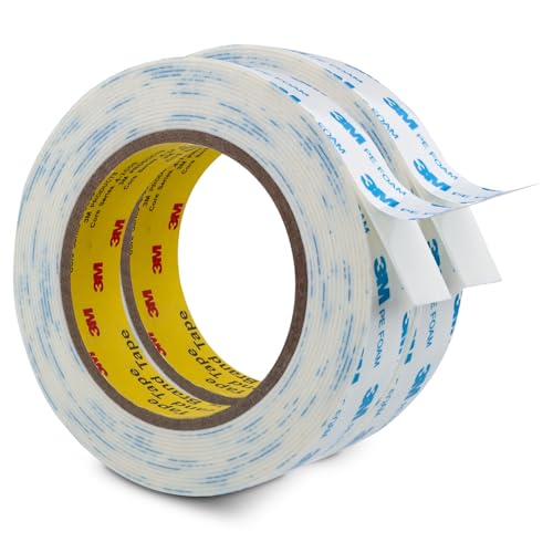 3M Doppelseitiges Klebeband 1600T Extra Stark PE Schaum Klebebänder 25mm × 5m 2 Rollen 1.1mm Dick Stoffband Strapazierfähig Wasserfest für Innen Außenbereich DIY Befestigung von Gegenständen Bildern 3M Doppelseitiges Klebeband 1600T Extra Stark PE Schaum Klebebänder 25mm × 5m 2 Rollen 1.1mm Dick Stoffband Strapazierfähig Wasserfest für Innen Außenbereich DIY Befestigung von Gegenständen Bildern von Bulina