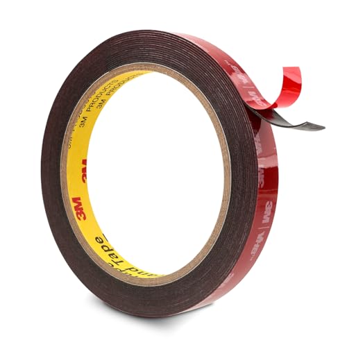 3M Doppelseitiges Klebeband Montageband 12.5mm x 4.7m Schwarz 1 Rollen 0.6mm dick 5925 Schaumstoffband Schwerlast Extra Stark für Auto Dekoration Heim Büro 3M Doppelseitiges Klebeband Montageband 12.5mm x 4.7m Schwarz 1 Rollen 0.6mm dick 5925 Schaumstoffband Schwerlast Extra Stark für Auto Dekoration Heim Büro von Bulina