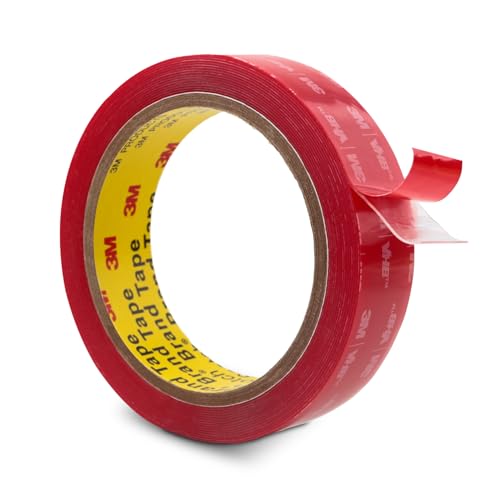 3M Doppelseitiges Klebeband Montageband 25mm x 4.7m Klar 1 Rollen 0.5mm dick 4905 Schaumstoffband Schwerlast Wasserdichtes für Auto Dekoration Heim Büro von Bulina