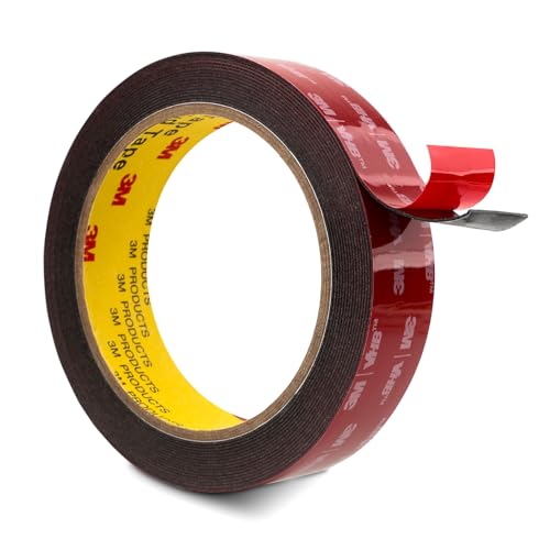 3M Doppelseitiges Klebeband Montageband 25mm x 4.7m Schwarz 1 Rollen 0.6mm dick 5925 Schaumstoffband Schwerlast Extra Stark für Auto Dekoration Heim Büro 3M Doppelseitiges Klebeband Montageband 25mm x 4.7m Schwarz 1 Rollen 0.6mm dick 5925 Schaumstoffband Schwerlast Extra Stark für Auto Dekoration Heim Büro von Bulina