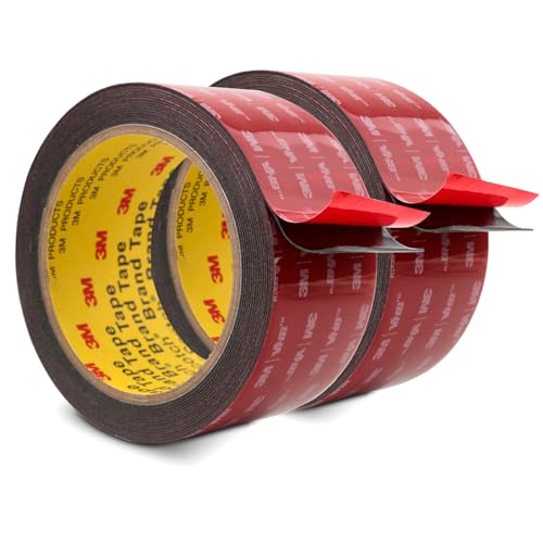 3M Doppelseitiges Klebeband Montageband 50mm x 4.7m Schwarz 2 Rollen 0.6mm dick 5925 Schaumstoffband Schwerlast Extra Stark für Auto Dekoration Heim Büro 3M Doppelseitiges Klebeband Montageband 50mm x 4.7m Schwarz 2 Rollen 0.6mm dick 5925 Schaumstoffband Schwerlast Extra Stark für Auto Dekoration Heim Büro von Bulina