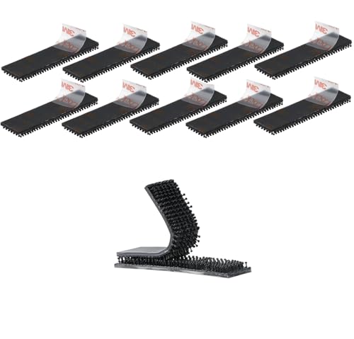 3M Dual Lock SJ3550 1.27cm x 5cm 10PCS Wiederverschließbarer Verschluss Heavy Duty Interlocking Tape Pilzförmiges Klebeband Hakenverschluss Montageband für EZ Pass Halter Indoor Schwarz von Bulina