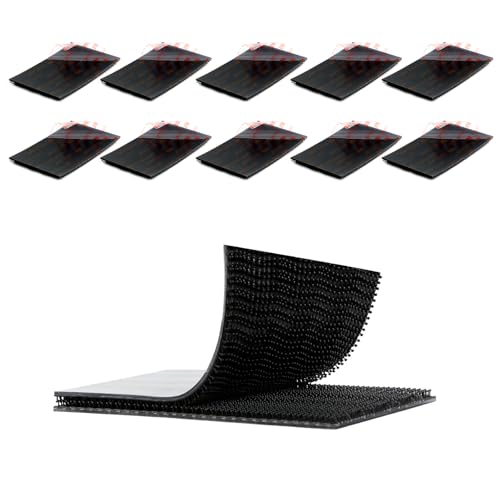 3M Dual Lock SJ3550 5cm x 7.62cm 10PCS Wiederverschließbarer Verschluss Heavy Duty Interlocking Tape Pilzförmiges Klebeband Hakenverschluss Montageband für EZ Pass Halter Indoor Schwarz von Bulina