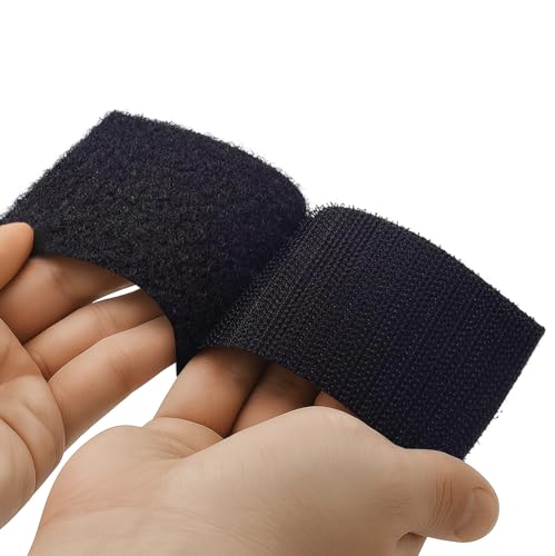 3M Haken und Schleife Selbstklebepad 10cm × 15cm 10 Paare wiederverwendbares Hochleistungs-Klebeband für drinnen und draußen Kunsthandwerk zu Hause und im Büro Schwarz von Bulina
