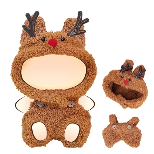 17cm Mini Plüsch Bekleidung Kleidung Outfits 2 Stück Braun Puppen Weihnachts-Rentierkostüme Große Puppenkleidung, Cute Abnehmbarer Puppe Plüsch Hut und Kawaii Weihnachten Puppenkleidung (Ohne Puppe) 17cm Mini Plüsch Bekleidung Kleidung Outfits 2 Stück Braun Puppen Weihnachts-Rentierkostüme Große Puppenkleidung, Cute Abnehmbarer Puppe Plüsch Hut und Kawaii Weihnachten Puppenkleidung (Ohne Puppe) von Bull Tiger Prestige