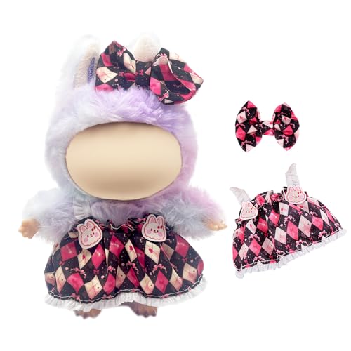 17cm Plüsch Puppenkleidung Set, 2 Stück Puppe Kleidung, Kleider Schleife Clips Kutte Outfit, Kompatibel mit Cute Monster Mini Plüschpuppe, Poupée Bekleidung Zubehör (Ohne Puppe), Rosa 17cm Plüsch Puppenkleidung Set, 2 Stück Puppe Kleidung, Kleider Schleife Clips Kutte Outfit, Kompatibel mit Cute Monster Mini Plüschpuppe, Poupée Bekleidung Zubehör (Ohne Puppe), Rosa von Bull Tiger Prestige