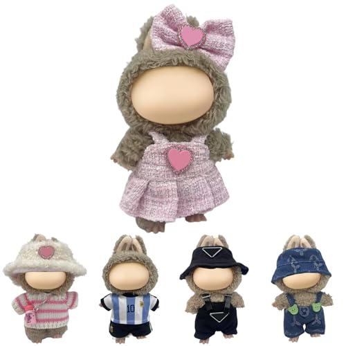 17cm Mini Plüsch Bekleidung Kleidung Outfits 2 Stück Puppen Sommer Puppenkleidung, Luxus-Designer Kleider Schleife Stirnband Puppenkleidung Kompatibel mit Monster Puppe (Ohne Puppe), Rosa 17cm Mini Plüsch Bekleidung Kleidung Outfits 2 Stück Puppen Sommer Puppenkleidung, Luxus-Designer Kleider Schleife Stirnband Puppenkleidung Kompatibel mit Monster Puppe (Ohne Puppe), Rosa von Bull Tiger Prestige