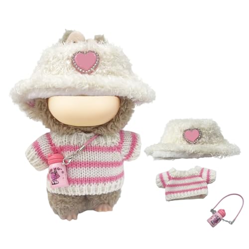 Kleidung Set für 17cm Puppe, 3 Stück Plüsch Puppenkleidung Set, Luxus Strickpullover Hut Pink Becher, Kompatibel Cute Monster Mini Plüschpuppe, Poupée Bekleidung Zubehör (Ohne Puppe), Rosa Kleidung Set für 17cm Puppe, 3 Stück Plüsch Puppenkleidung Set, Luxus Strickpullover Hut Pink Becher, Kompatibel Cute Monster Mini Plüschpuppe, Poupée Bekleidung Zubehör (Ohne Puppe), Rosa von Bull Tiger Prestige