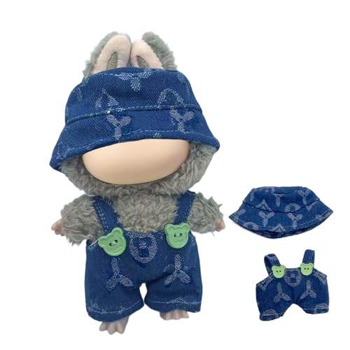 17cm Mini Plüsch Bekleidung Kleidung Outfits 2 Stück Puppen Große Puppenkleidung, Luxus-Designer Overall, Hut Puppenkleidung Kompatibel mit Monster Puppe (Ohne Puppe), Blau 17cm Mini Plüsch Bekleidung Kleidung Outfits 2 Stück Puppen Große Puppenkleidung, Luxus-Designer Overall, Hut Puppenkleidung Kompatibel mit Monster Puppe (Ohne Puppe), Blau von Bull Tiger Prestige
