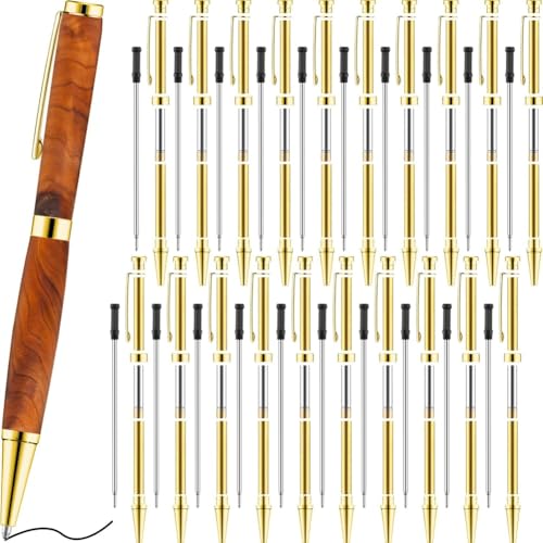 Bumiva 20 St¨¹ck 7mm Slim Pen Set mit Nachf¨¹llungen, Drehkugelschreiber-Set f¨¹r DIY, Kupfer, Lehrer, Studenten B Bumiva 20 St¨¹ck 7mm Slim Pen Set mit Nachf¨¹llungen, Drehkugelschreiber-Set f¨¹r DIY, Kupfer, Lehrer, Studenten B von Bumiva