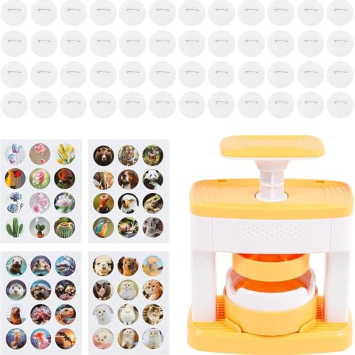 Bumiva Button-Maker, Pin-Maker, CreativePress-Button-Stanzset, Einfach zu Bedienender Button-Maker für Kinder von Bumiva